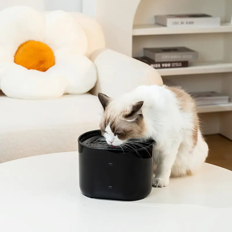 Smart USB-Powered 2.2L Pet Water Fountain for Cats and Dogs - Black-2
