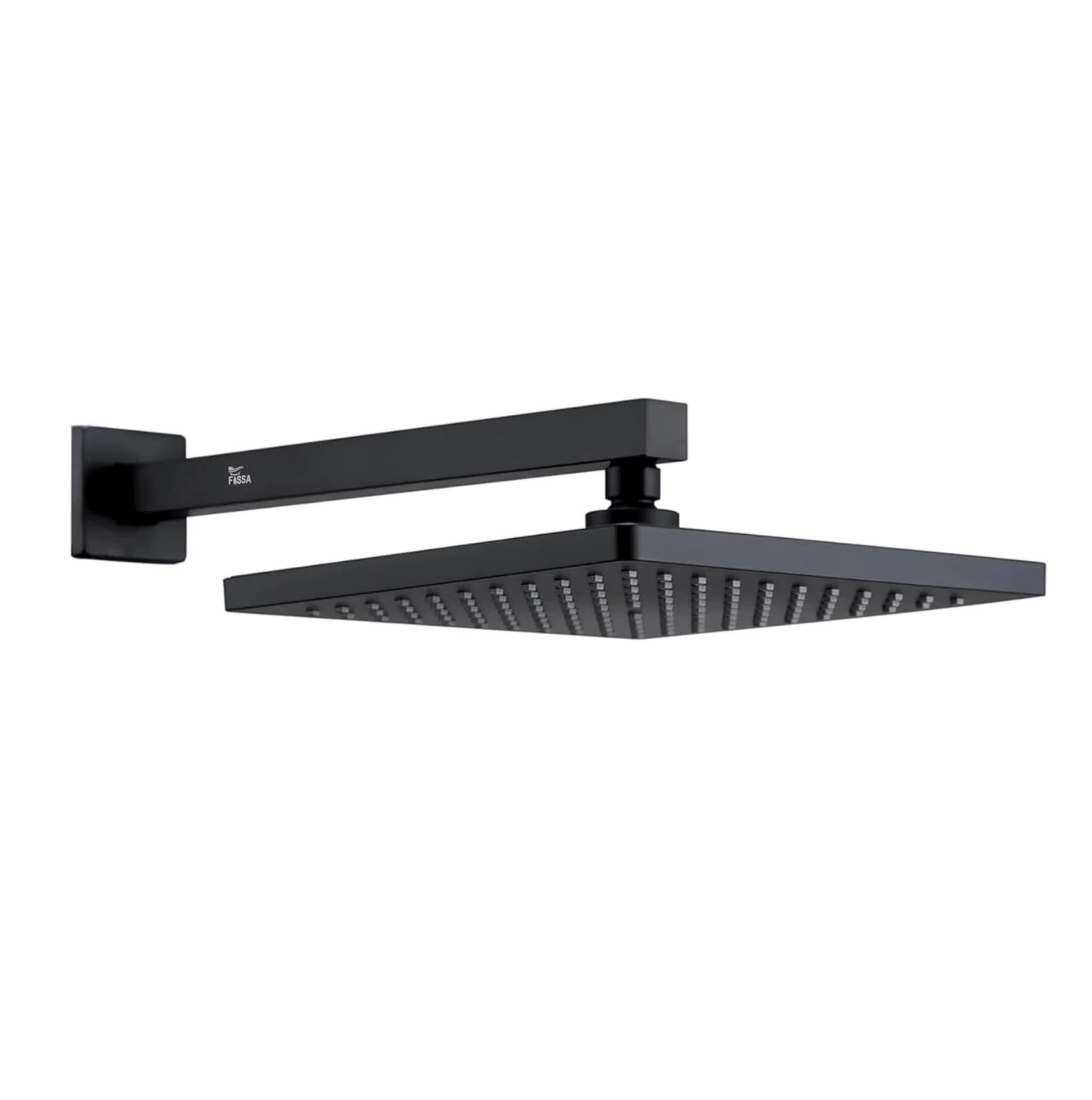 Fossa 8 Inch Rainfall Shower Head 304 Stainless Steel Rain Showers Overhead Wall Mounted (Black)-0
