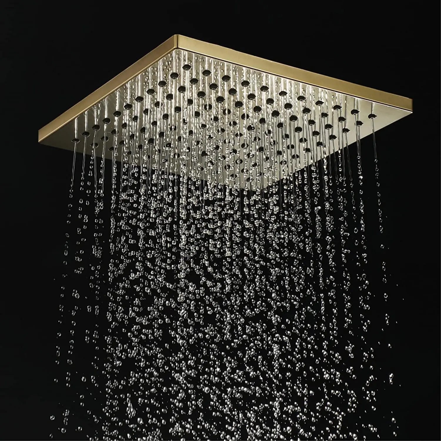Fossa 8 Inch Rainfall Shower Head Fixed Shower Head 304 Stainless Steel Rain Showers Overhead Wall Mounted, (Gold)-4
