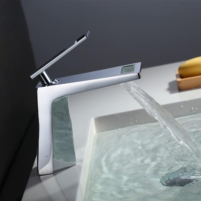 Fossa Royal Basin Taps with Single Lever Basin Mixer Faucet Chrome Finish (Deck Mount Installation Type)-1