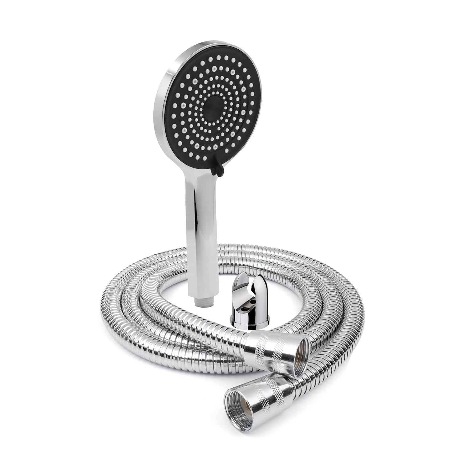 Fossa Gloria Handheld Shower Head with Holder and 1.5 Mtr Shower Hose Hand Held Showerhead High Pressure Water Saving Hand Shower Head ABS, 2 Water Outlet Mode (Hand Shower Full Set)-0