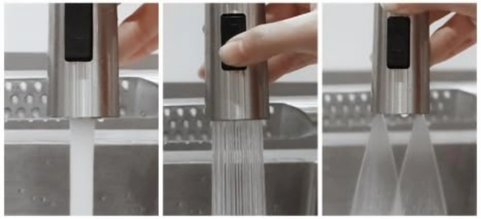 Fossa Integrated Waterfall Faucet Taps in-Built Shower Hot & Cold Water Supply and Pull-Out Faucet Taps 3 Way Multifunction Oprating Silver-4