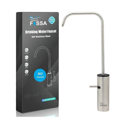 Fossa Opera L Bend RO Tap Kitchen Water Filter Faucet, 100% Lead-Free Drinking Water Faucet Stainless Steel Brushed Nickel Finish (Silver)-0