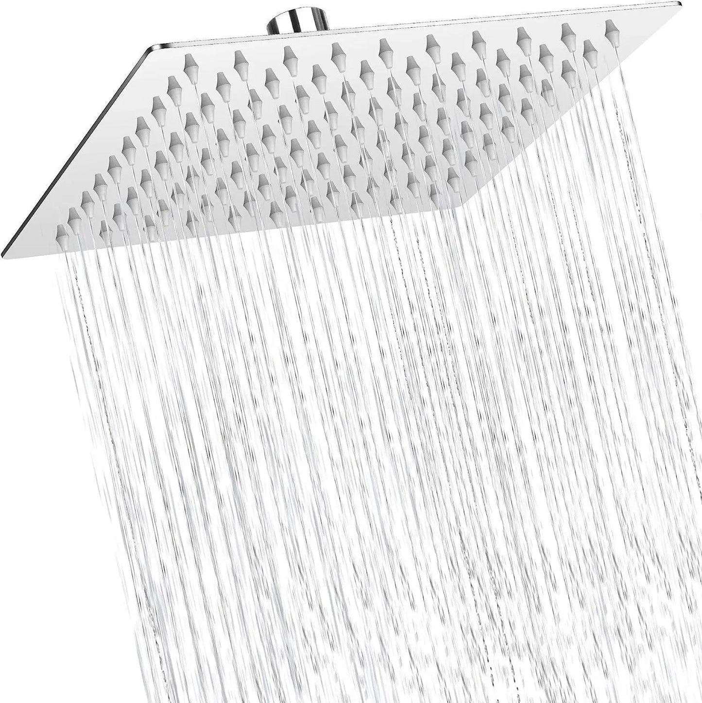 Fossa 4x4 Rain Overhead Shower Square 304 Stainless Steel Rain Showers Overhead Wall Mounted, Without Arm UOHS-001-0