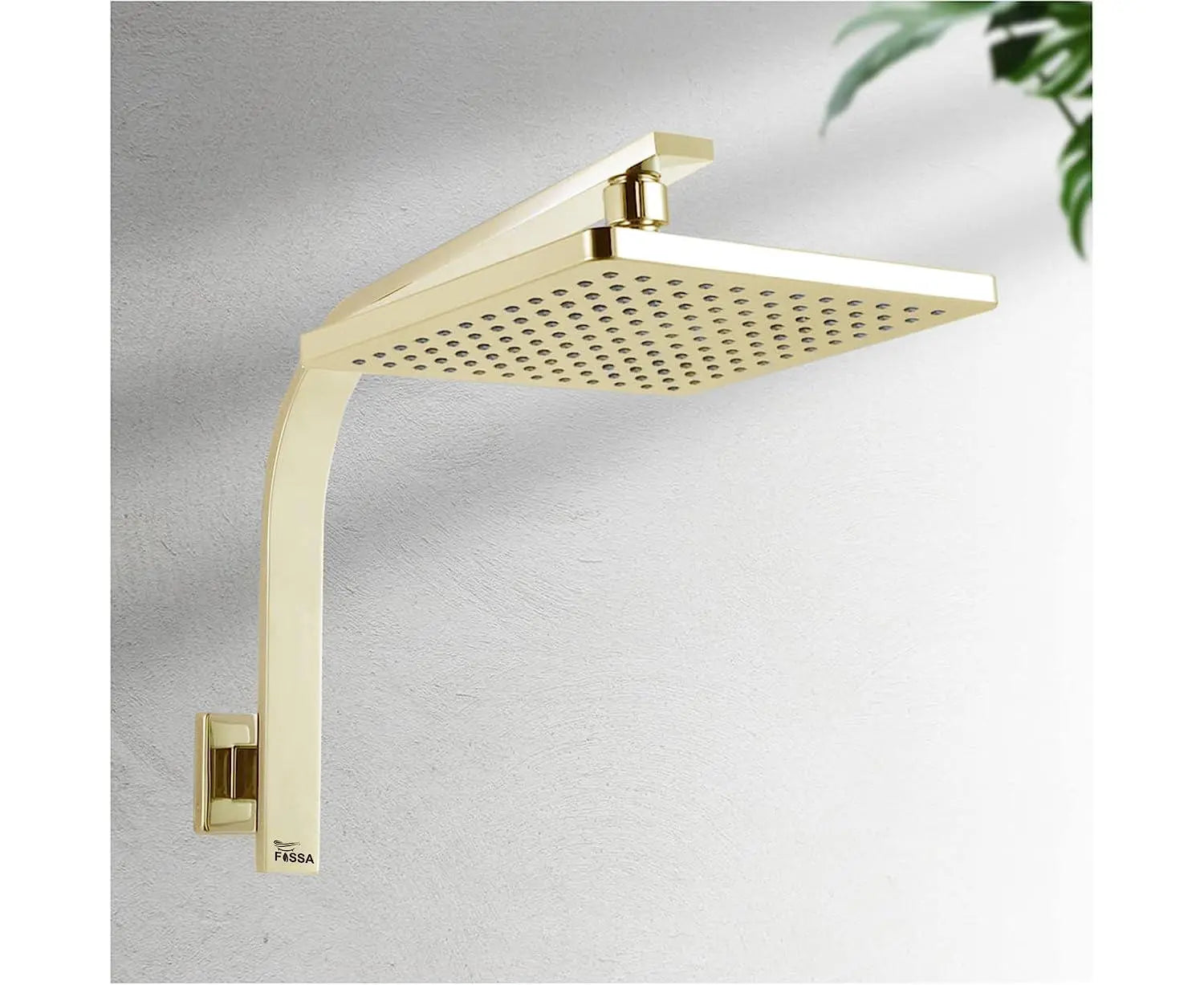 FOSSA 8'' Rain Shower Head Taps Square High Pressure Wall Arm DIY Gold-4