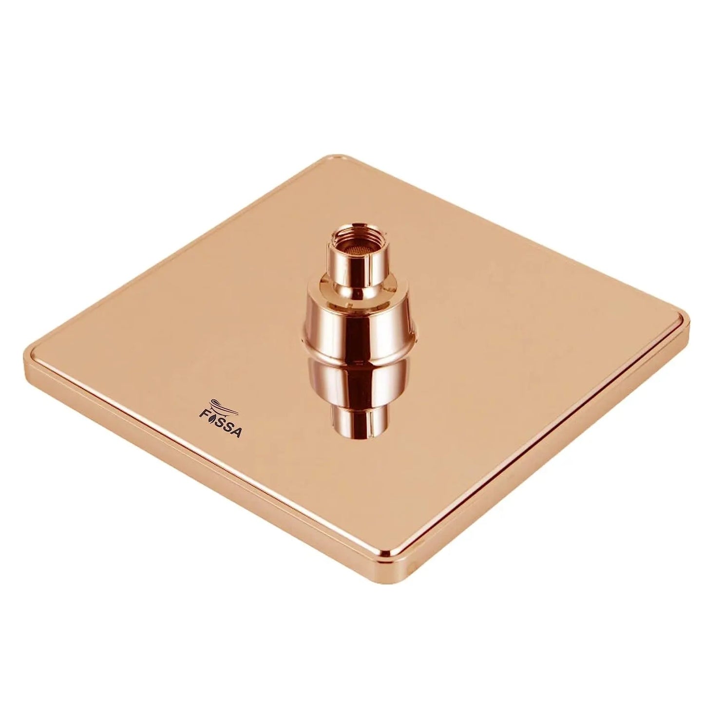FOSSA 8'' Rain Shower Head Taps Square High Pressure Wall Arm DIY Rose Gold-3