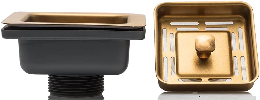 Stainless Steel Waste Coupling For Kitchen Sinks ( Gold )-1