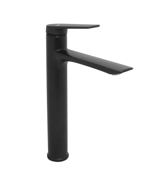 Fossa Opera Extended Body Brass Bathroom Sink Wash Basin Mixer Tap Single Handle Hot & Cold Lavatory Sink Faucet for Living Room & Bathrooms (Black)-0