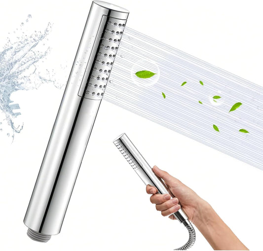Fossa Peak Handheld Shower Head with Holder and 1.5 Mtr Shower Hose Hand Held Showerhead High Pressure Water Saving Hand Shower Head ABS, 2 Water Outlet Mode (Only Shower)-0