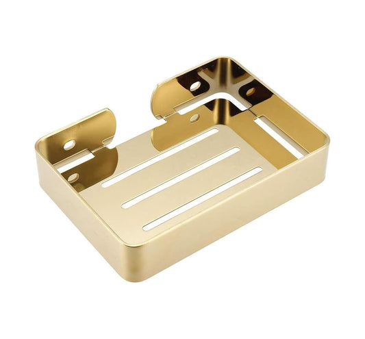 Fossa Soap Dish Premium Stainless Steel Wall Mounted Soap Holder for Bathroom, Soap Stand, Bathroom Accessories Matte Finish Gold (Pack of 1)-0