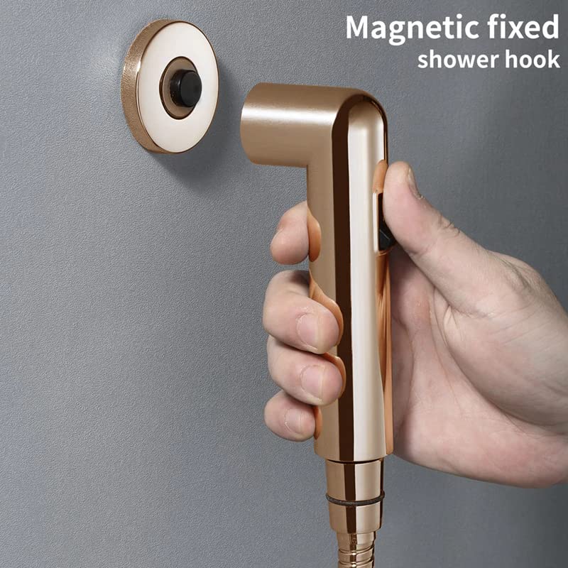 Fossa Magnetic ABS Health Faucet for Toilet and Bathroom – Health Faucet with Stainless Steel1 Meter Hose Pipe & Magnetic Holder | Rose Gold-1