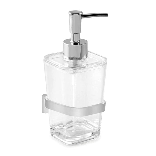 Fossa Unbreakable Clear Square Bathroom Soap Dispenser Crystal Clear Unbreakable| Sturdy and Elegant Construction Makes it Perfect for Kitchen or Bathroom | Shatter-Proof, Durable and Compact Design-0